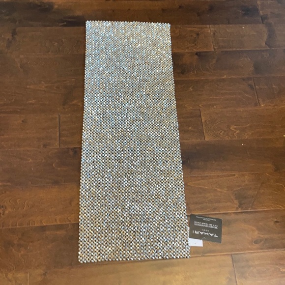 Tahari Dining Tahari Table Runner Centerpiece Silver Beaded Poshmark